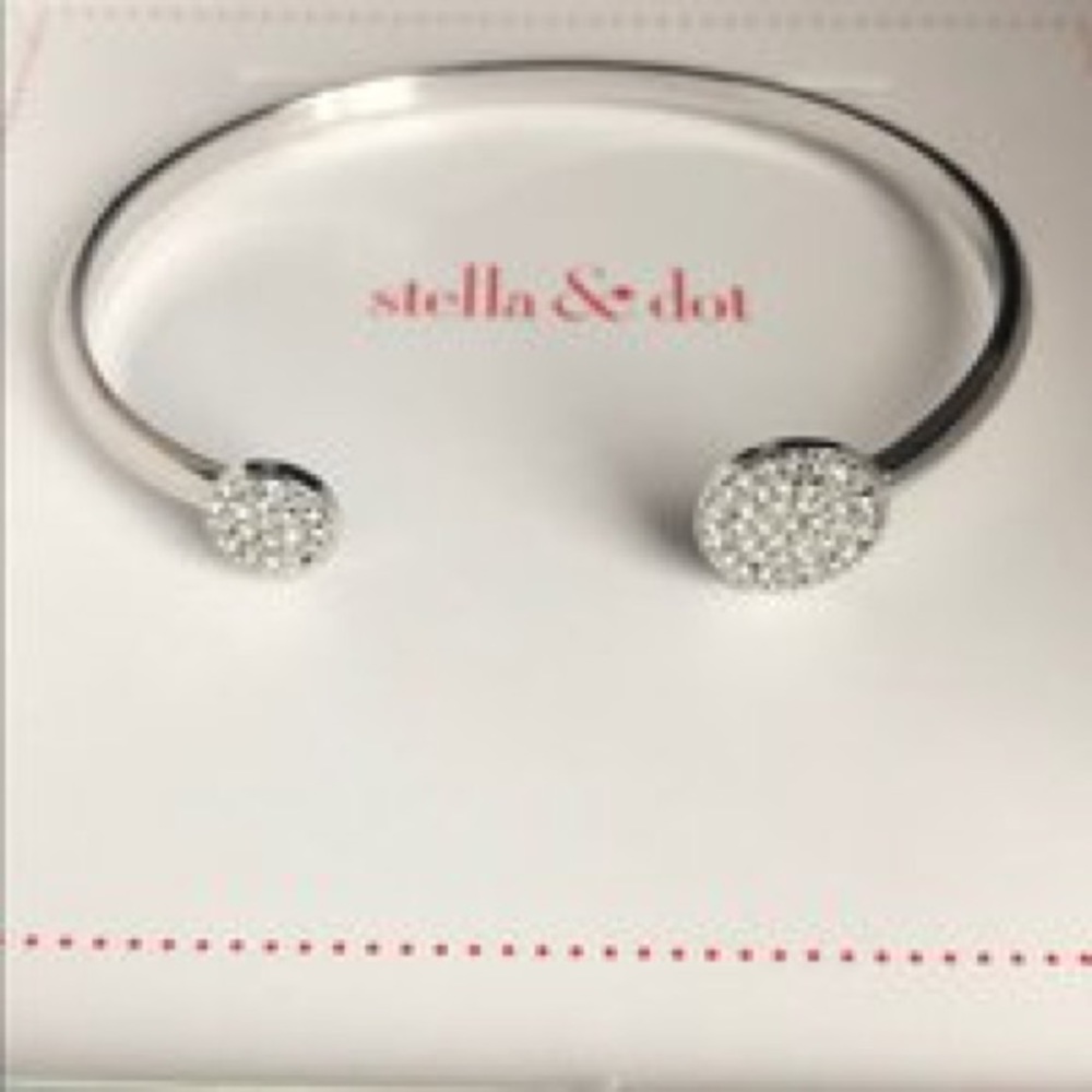 Stella & Dot Pave Disc Cuff (Silver)